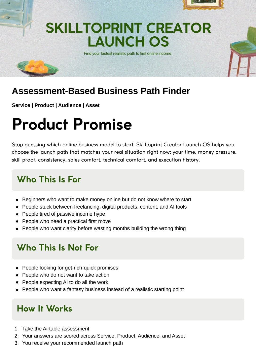 Skilltoprint Creator Launch OS sales page media page 1